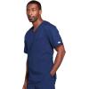 Cherokee Scrubs for Men & Women V-Neck Scrub Top with 4 Pockets, Cotton Blend Soft Stretchy Easy Care Nursing Uniform – 4725(Navy)
