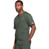 Cherokee Scrubs for Men & Women V-Neck Scrub Top with 4 Pockets, Cotton Blend Soft Stretchy Easy Care Nursing Uniform – 4725(Olive)