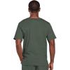 Cherokee Scrubs for Men & Women V-Neck Scrub Top with 4 Pockets, Cotton Blend Soft Stretchy Easy Care Nursing Uniform – 4725(Olive)