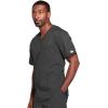 Cherokee Scrubs for Men & Women V-Neck Scrub Top with 4 Pockets, Cotton Blend Soft Stretchy Easy Care Nursing Uniform – 4725(Pewter)