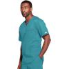 Cherokee Scrubs for Men & Women V-Neck Scrub Top with 4 Pockets, Cotton Blend Soft Stretchy Easy Care Nursing Uniform – 4725(Teal Blue)