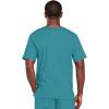 Cherokee Scrubs for Men & Women V-Neck Scrub Top with 4 Pockets, Cotton Blend Soft Stretchy Easy Care Nursing Uniform – 4725(Teal Blue)
