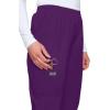 Cherokee Scrubs for Women Cargo Pant Natural Rise Tapered Pull-On Bottom with 4 Pockets , Fade Resistant Fabric – 4200(Eggplant)