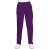 Cherokee Scrubs for Women Cargo Pant Natural Rise Tapered Pull-On Bottom with 4 Pockets , Fade Resistant Fabric – 4200(Eggplant)