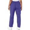 Cherokee Scrubs for Women Cargo Pant Natural Rise Tapered Pull-On Bottom with 4 Pockets , Fade Resistant Fabric – 4200(Grape)