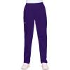 Cherokee Scrubs for Women Cargo Pant Natural Rise Tapered Pull-On Bottom with 4 Pockets , Fade Resistant Fabric – 4200(Grape)