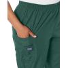 Cherokee Scrubs for Women Cargo Pant Natural Rise Tapered Pull-On Bottom with 4 Pockets , Fade Resistant Fabric – 4200(Hunter)