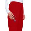 Cherokee Scrubs for Women Cargo Pant Natural Rise Tapered Pull-On Bottom with 4 Pockets , Fade Resistant Fabric – 4200(Red)