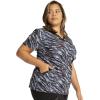 Cherokee Scrubs for Women Mock Print Wrap Scrub Top, 3 Pockets, Rib-Knit Detail, Side Vents, Medical Uniform – CK608(Wild for Tie Dye)