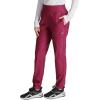 Cherokee Scrubs for Women Pant with Mid Rise Tapered Leg Drawstring Moisture Wicking Easy Care & 360° Stretch Fabric – CK092(Wine)