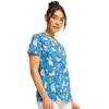 Cherokee Scrubs for Women Printed V-Neck Scrub Top with Modern Classic Fit with 2 Welt Pockets & Shirttail Hem – CK637(Care Like No Otter)