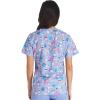 Cherokee Scrubs for Women Printed V-Neck Scrub Top with Modern Classic Fit with 2 Welt Pockets & Shirttail Hem – CK637(Dental Affirmations)