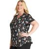 Cherokee Scrubs for Women Printed V-Neck Scrub Top with Modern Classic Fit with 2 Welt Pockets & Shirttail Hem – CK637(Lab Purr-tners)