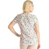 Cherokee Scrubs for Women Printed V-Neck Scrub Top with Modern Classic Fit with 2 Welt Pockets & Shirttail Hem – CK637(Painted Pop)