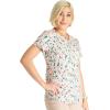 Cherokee Scrubs for Women Printed V-Neck Scrub Top with Modern Classic Fit with 2 Welt Pockets & Shirttail Hem – CK637(Painted Pop)
