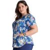 Cherokee Scrubs for Women Printed V-Neck Scrub Top with Modern Classic Fit with 2 Welt Pockets & Shirttail Hem – CK637(Prairie Paisley)
