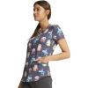 Cherokee Scrubs for Women Printed V-Neck Scrub Top with Modern Classic Fit with 2 Welt Pockets & Shirttail Hem – CK637(Science Friends)