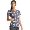Cherokee Scrubs for Women Printed V-Neck Scrub Top with Modern Classic Fit with 2 Welt Pockets & Shirttail Hem – CK637(Science Friends)