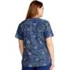 Cherokee Scrubs for Women Printed V-Neck Scrub Top with Modern Classic Fit with 2 Welt Pockets & Shirttail Hem – CK637(Snow Bunny Like U)