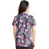 Cherokee Scrubs for Women Printed V-Neck Scrub Top with Modern Classic Fit with 2 Welt Pockets & Shirttail Hem – CK637(Spice of Life)