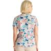 Cherokee Scrubs for Women V-Neck Printed Scrub Top Modern Classic Fit with 3 Pockets, Shaping Darts & Side Vents – CK664(Care for the Cause)