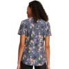 Cherokee Scrubs for Women V-Neck Printed Scrub Top Modern Classic Fit with 3 Pockets, Shaping Darts & Side Vents – CK664(Paisley Petals)