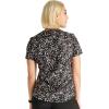 Cherokee Scrubs for Women V-Neck Printed Scrub Top Modern Classic Fit with 3 Pockets, Shaping Darts & Side Vents – CK664(Sweetheart Geo)