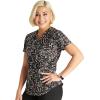 Cherokee Scrubs for Women V-Neck Printed Scrub Top Modern Classic Fit with 3 Pockets, Shaping Darts & Side Vents – CK664(Sweetheart Geo)
