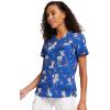Cherokee Scrubs for Women V-Neck Printed Top Modern Classic Fit with 3 Pockets, Knit Details & Side Vents CK678(Born to Stand Out)