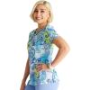 Cherokee Scrubs for Women V-Neck Printed Top Modern Classic Fit with 3 Pockets, Knit Details & Side Vents CK678(Paisley Punch)