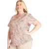 Cherokee Scrubs for Women V-Neck Printed Top Modern Classic Fit with 3 Pockets, Knit Details & Side Vents CK678(Python Perfection)