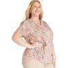 Cherokee Scrubs for Women V-Neck Printed Top Modern Classic Fit with 3 Pockets, Knit Details & Side Vents CK678(Python Perfection)