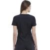 Cherokee Scrubs for Women V-Neck Top – Tuckable Contemporary Fit Top, Stretch Knit, Moisture-Wicking, Shirttail Hem – CK819(Black)