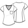 Cherokee Scrubs for Women V-Neck Top – Tuckable Contemporary Fit Top, Stretch Knit, Moisture-Wicking, Shirttail Hem – CK819(Bright Sage)