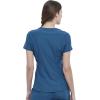 Cherokee Scrubs for Women V-Neck Top – Tuckable Contemporary Fit Top, Stretch Knit, Moisture-Wicking, Shirttail Hem – CK819(Caribbean Blue)
