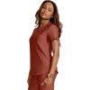 Cherokee Scrubs for Women V-Neck Top – Tuckable Contemporary Fit Top, Stretch Knit, Moisture-Wicking, Shirttail Hem – CK819(Masala)