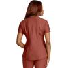 Cherokee Scrubs for Women V-Neck Top – Tuckable Contemporary Fit Top, Stretch Knit, Moisture-Wicking, Shirttail Hem – CK819(Masala)
