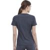 Cherokee Scrubs for Women V-Neck Top – Tuckable Contemporary Fit Top, Stretch Knit, Moisture-Wicking, Shirttail Hem – CK819(Pewter)