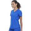 Cherokee Scrubs for Women V-Neck Top – Tuckable Contemporary Fit Top, Stretch Knit, Moisture-Wicking, Shirttail Hem – CK819(Royal)