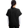 Cherokee Scrubs for Women and Men Unisex V-Neck Tunic Nursing Scrub Top with Chest Pocket, Tuckable Durable Fabric – 4777(Black)
