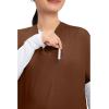 Cherokee Scrubs for Women and Men Unisex V-Neck Tunic Nursing Scrub Top with Chest Pocket, Tuckable Durable Fabric – 4777(Chocolate)