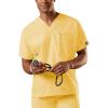 Cherokee Scrubs for Women and Men Unisex V-Neck Tunic Nursing Scrub Top with Chest Pocket, Tuckable Durable Fabric – 4777(Dandelion)