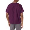 Cherokee Scrubs for Women and Men Unisex V-Neck Tunic Nursing Scrub Top with Chest Pocket, Tuckable Durable Fabric – 4777(Eggplant)