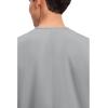 Cherokee Scrubs for Women and Men Unisex V-Neck Tunic Nursing Scrub Top with Chest Pocket, Tuckable Durable Fabric – 4777(Grey)