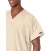 Cherokee Scrubs for Women and Men Unisex V-Neck Tunic Nursing Scrub Top with Chest Pocket, Tuckable Durable Fabric – 4777(Khaki)