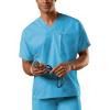 Cherokee Scrubs for Women and Men Unisex V-Neck Tunic Nursing Scrub Top with Chest Pocket, Tuckable Durable Fabric – 4777(Mali-blu)