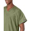 Cherokee Scrubs for Women and Men Unisex V-Neck Tunic Nursing Scrub Top with Chest Pocket, Tuckable Durable Fabric – 4777(Olive)