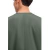 Cherokee Scrubs for Women and Men Unisex V-Neck Tunic Nursing Scrub Top with Chest Pocket, Tuckable Durable Fabric – 4777(Olive)