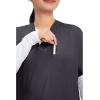 Cherokee Scrubs for Women and Men Unisex V-Neck Tunic Nursing Scrub Top with Chest Pocket, Tuckable Durable Fabric – 4777(Pewter)
