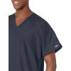 Cherokee Scrubs for Women and Men Unisex V-Neck Tunic Nursing Scrub Top with Chest Pocket, Tuckable Durable Fabric – 4777(Pewter)